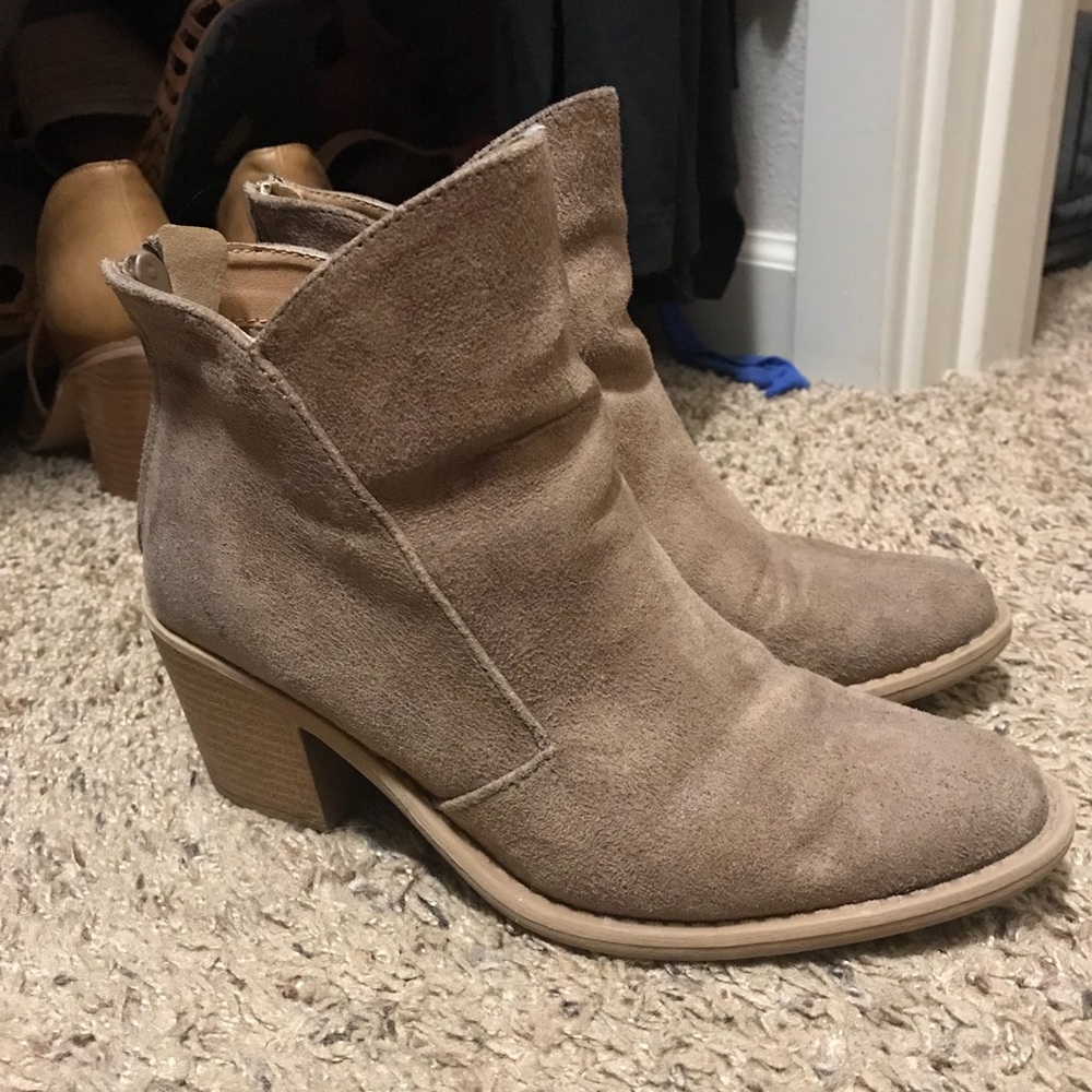 Tan booties